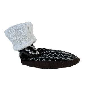 Frye Slip on Sock Slippers Grip Roll up Brown Aztec